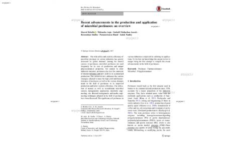 Recent advancements in the production and application of microbial pectinases: an overview